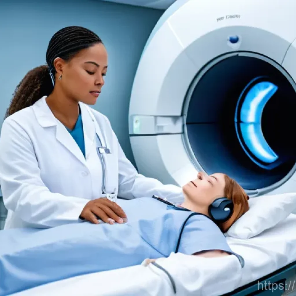 MRI 검사 장단점 비교 - **Prompt 1: Modern MRI Scan in Progress** "A wide shot of a futuristic and clean MRI scanning ro...