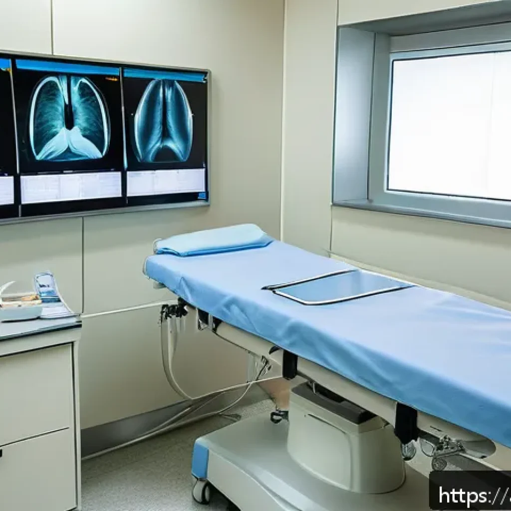 CT 스캔과 방사선 노출량 비교 - A modern hospital radiology room in an Arabic-speaking country, showcasing a female patient wearing ...
