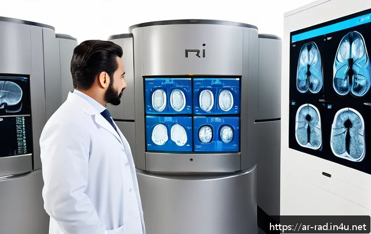 척추 MRI 비용 분석 - A modern medical imaging center in Riyadh with advanced 3 Tesla MRI machines, featuring a sleek, hig...